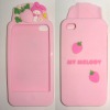 Pink Strawberry Silicone Mobile Phone Case