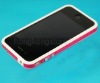 Pink White TPU skin Bumper Case Cover For iPhone 4 4G