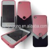 Pink and Black Rubberized Case for iPhone 4G