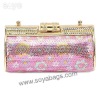 Pink clutch evening bags WI-0673