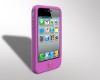 Pink color Silicone case for Iphone 4