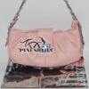 Pink leather bag