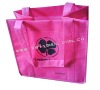 Pink non woven shopping bag