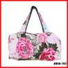 Pink peony rectangle cotton ladies eco-friendly bags wholesale