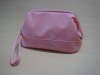 Pink pu cosmetic bags with compartments