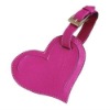 Pink pu heart shape luggage tag