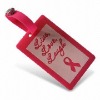 Pink ribbon pvc Luggage tag