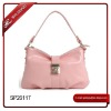 Pink with lock single shoulder lady handbag(sp26117)