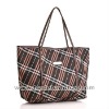 Plaid Simple and elegant OL style Genuine leather handbag shoulder bag