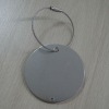 Plain aluminum luggage tag