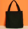 Plain black handbag for shopping