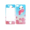 Plastic Around Sticker For iPhone 4 (Flowers)