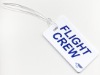 Plastic Luggage Tag with Clear Strap