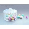 Plastic Round Shape Cosmetic Cotton Box XJ-2K562