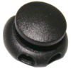 Plastic round double hole cord lock (HL-P639)