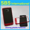 Plastic+silicone detachable back case for Samsung i9100