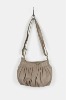 Pleat Taupe Message Bag