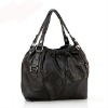 Pleated genuine leather Shoulder Bag