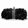 Pleated satin party bag evening bag/crystal clutch bag 063