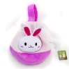 Plush rabbit tote bag