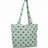 Polka Dots Print Canvas Handbag