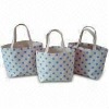 Polka Dots Printed Canvas Fabric Handbags