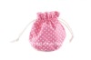 Polka dots drawstring pouch