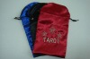 Polyester pouch with emboidered logo