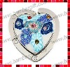 Polymer Clay Purse Hanger/Bag Holder/Handbag Hook with Heart Shape