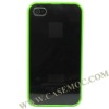 Popular Bumper Case with Anti-Dust Button for iPhone 4S(Green)