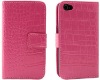 Popular PU CROCO iphone bag with credit card and changes