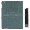 Popular Pocket Design Blue Jeans Skin Hard Case for iPad 2