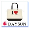 Popular Two-Tone Cotton Shopping Bag