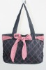 Popular canvas shoulder bag with bowknot