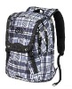 Popular checked school backpack with laptop bag