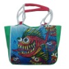 Popular colorful canvas beach bag