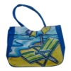 Popular colorful canvas beach bag