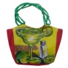 Popular colorful canvas beach bag