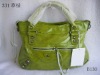 Popular designer lady pu handbags green