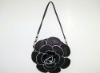 Popular leather lady flower clutch purse