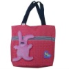 Popular satin young girl beach bag