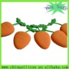 Popular silicone key bag in carrot shape