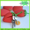 Popular silicone key bag in strawberry shape