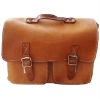 Portable Leather Brief case with buckles
