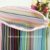 Portable colorful stripe-printed coins bag purse cosmetic bag