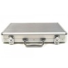 Premium 300 Silver Poker Aluminum Case with Rounded Corner & Striped Cover