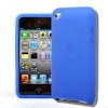 Premium Blue Soft Gel Silicone Skin Case Cover for Apple iTouch4, iTouch 4