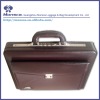 Premium Brown Leather-Like Expandable Briefcase
