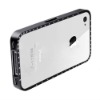 Pretty cross-line aluminum cover bumper case for iphone 4