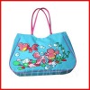 Pretty flower PVC Beach Bags